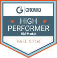 G2 Crowd High Performer Mid-Market Fall 2018 Award